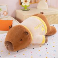 Kawaii Plush Capybara Stuffed Animal Long Pillow Toy for Kids Cuddle Buddy Birthday Xmas Gift Soft Filled Doll for Children 50cm