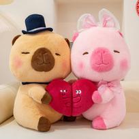 Hot 55cm Couple Capybara Wedding Doll Soft Stuffed Animals Plush Toys Partner Bride & Groom Best Decor for Girls Lovers Gifts 30cm