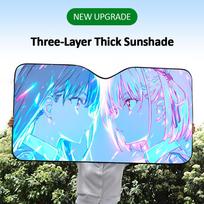 Action-Packed Stylish L-Lycoris Recoil Sun Visor Aluminum Foil Car Sun Visor UV Protection Heat Insulation Windshield Cover