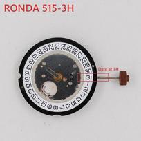 Originalus Ronda 515 kvarcinis mechanizmas Maitinamas baterijomis Data ties 3 val.:00 Mod 3 Ranka Kvarcinis Mechanizmas 515-3H gray