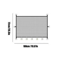 Gate for Cats Doorway Gates for Pets Safety Folding Mesh Animals Fence Childproofing for Kitten Bunny Toddler Kitchen Living (Gray,110  72cm) pilka spalva
