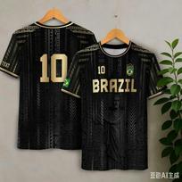 Brazilija 10 Futbolo marškinėliai Vyriški Kvėpuojantys Greitai Džiūstantys Futbolo Marškiniai Personalizuoti Sportiniai Drabužiai Gerbėjų Treniruočių Viršus 3XL yellow
