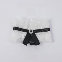 Fantasy Theme Neck Accessory With Linen And Spandex For Cosplay And Party Dress juoda