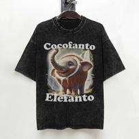 Cocofanto Elefanto Funny Italian Brainrot Meme T Shirts Washed Cotton TShirts for Men Women Streetwear Summer Tee Shirt S
