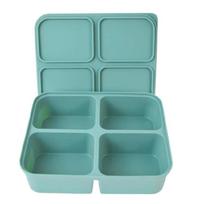 Convenient Silicone Ice Tray With Lid, Prevents Odors And Saves Space, Ideal For Students And Professionals tamsiai žalia spalva