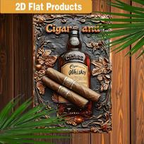 Vintage Metal Tin Sign Whiskey Cigar Bar Wall Decor x Inch 20x30cm（7.8x11.8inch） gray