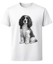 Cocker Spaniel Dog T-Shirt Black White Spaniel Pet Lover Unisex Tee XXL