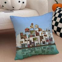 S-Spiritfarer Spirits Cushion Cover Linen Pillow Case Soft Breathable Protective Couch Room Decoration Peach skin 18*18(CM)-1Pcs