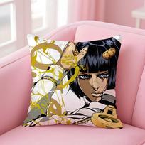 J-Jojo'S Bizarre Adventure Cushion Cover Pillow Case Soft Friendly Fabric & Concealed Zipper Peach skin 18*18(CM)-1Pcs