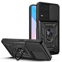 Slide Camera Lens Phone Case For Vivo V21 V21E V23 V23E Y33S Y31 Y30 Y11 Y12 Y15 Y51 Y20i Y21 Y91C 4G 5G Military Grade Shockproof Armor Ring Cover Vivo Y21S 2021 juoda