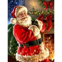 5D Diamond Painting Cartoon Santa Claus Diy Diamond Embroidery Christmas Landscape Cross Stitch Rhinestone Mosaic Christmas Gift Full Round 20x30CM
