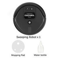 Automatinis šlavimo robotas dulkių siurblys Išmanusis šluostymas valymo mašina šlapias ir sausas dvejopo naudojimo įkraunamas buitinis drėkintuvas with battery juoda
