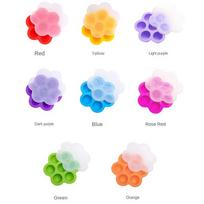 7 skylučių Silicon Glue 7 Grid Ice Cream Ice Cream Forma 1pcs šviesiai violetinė spalva