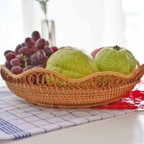 Rankų darbo pintas vaisių padėklas valgymui ir eksponavimui Small
