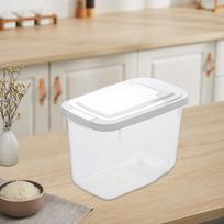 Grūdų ir ryžių konteineris, miltų dėžė, sandarus augintinių maisto laikymo dėžutė 10kg white
