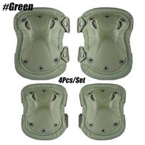 4Pcs/Set Military Tactical Knee and Elbow Pads ,Professional Skate Protective Pad Combat Airsoft Paintball Outdoor Safety Gear ruda