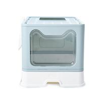 Folding Door Cat Litter Box Pet Enclosed Folding Litter Pan Extra Large Fully Enclosed Cat Litter mėlyna