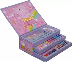 Spalvinimo rinkinys - PEPPA PIG - 52 dalių rinkinys popierinėje įrankių dėžutėje su rankena