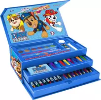 Spalvinimo rinkinys - PAW PATROL - 52 dalių rinkinys popierinėje įrankių dėžutėje su rankena
