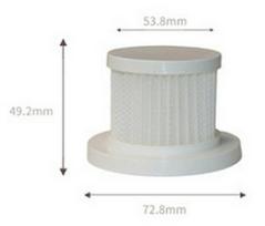 Belaidis rankinis automobilio dulkių siurblio priedų rinkinys su HEPA filtro ekranu ir universaliu filtro elementu Filter LY003 White gray
