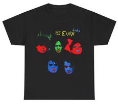 The Cure Retro Band Graphic T-Shirt - Cotton Unisex Black Gothic Rock Tee Must-Have for Indie Music Fans & Fashion Trendsetters XL