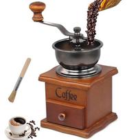 Manual Coffee Grinder Wood Vintage Antique Ceramic Hand Crank Coffee Mill With Retro Style Wooden Coffee Grinder Mill YY150 bordinė