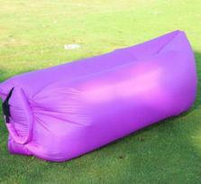 Portable Inflatable Camping Sofa - Outdoor Recliner for Music Festivals and Relaxation violetinė