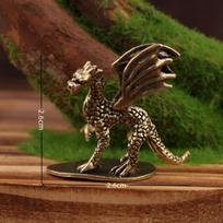 Mini Retro Brass Warcraft Flying Dragon Statue Greek Mythology European Dragon Home Decoration Metal Crafts Desktop Ornament