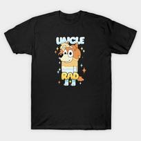 Men Black Print T-shirt Uncle Rad No-Cut Transfer Paper Print Cotton Tshirt XL juoda