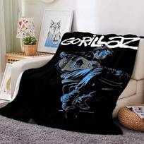 1pc Gorillaz Music Soft Flannel All Season Throw for Home, Office, Outdoor UseDurable Comfort Soft Warm Throw for Home 80x120cm