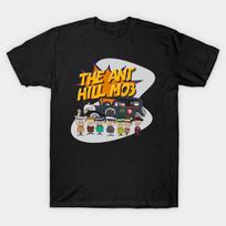 Men Black Print T-shirt The Ant Hill Mob No-Cut Transfer Paper Print Cotton Tshirt L juoda