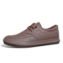 Men's Low-cut Small Leather Shoes Casual Classic Joker Waterproof Lightweight Men's Shoe 38 kava