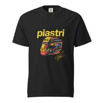 Oscar Piastri McLaren F1 Racing Helmet Signature T-Shirt, Formula 1 Driver Graphic Tee, Unisex Casual Top 4XL