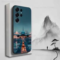 Plane Art Airplane Case For Samsung S22,S25,S20,S10,Plus,Ultra,S24,S23,FE,S21,S9,Lite,Soft Silicone Black SamsungS25PLUS