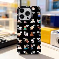 F-Family Funny G-Guy Funny For iPhone 17,16,15,14,13,12,11,Pro,Max,Plus,E,Air,Mini Anti Fall Black Matte Hard Bumper Phone Case iPhone12
