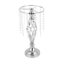Elegantiškas metalinis gėlių kompozicijų stovas, kristalinis gėlių stovas, vestuvių puošmenos stalui, metalinis gėlių vazonas