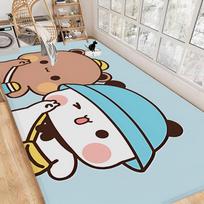 Bubu And Dudu Cute Cartoon Bathroom Mat Anti-slip Absorb Water Long Strip Cushion Bedroon Mat Welcome Doormat 40x60cm