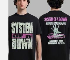 NAUJIENA!! System of a Down Prekės Čikagos Išskirtinis 2026 m. pakartotinio spausdinimo marškinėliai M