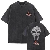 MF DOOM Washed Black Graphic T Shirt Hip Hop Rap Streetwear Unisex Tee S