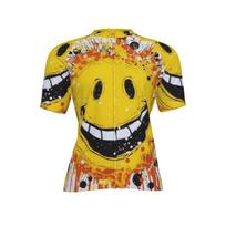 Cycle-otic Smile Cycling Jersey – Men's Fitted Grunge Smiley Bike Shirt – Bold MTB & Road Gear XL