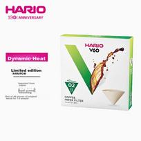 HARIO Imported Coffee Filter Paper V60 Drip-Style Natural Wood Portable Pour-Over Coffee Filter, Size 02