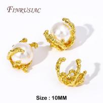 Wholesale Brass Flower Caps For Beads 18K Gold Plated Large Beads Caps For DIY Beading Jewelry Accessories Findings 4 Pieces