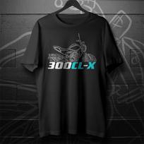 Black men's and women's T-shirt For CFMoto 300CL-X 2024- Motorcycle XL