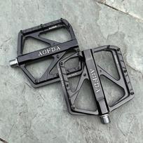 110x125mm CNC Aluminum MTB Pedals 9/16  Platform Pedals with 10 Anti-Slip Screws & DU+Sealed Bearings Pedal juoda