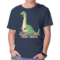 Unisex Crew Neck T-Shirt Dino-snore Graphic Short Sleeve Casual Tee L