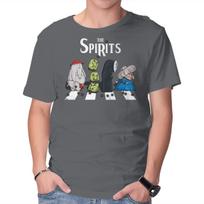 Unisex Crew Neck T-Shirt The Spirits Graphic Short Sleeve Casual Tee L