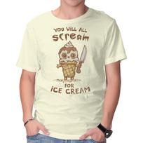 Unisex Crew Neck T-Shirt We All Scream For Ice Cream Graphic Short Sleeve Casual Tee XXL
