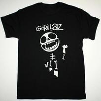 Men's and Women's T-shirts Collection GORILLAZ Band BONES Heavy Cotton Black XXXL