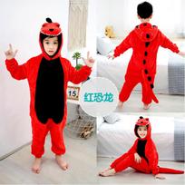 Kids Dinosaur Onesie Pajamas Flannel Soft Hooded Animal Costume Sleepwear for Boys Girls Comfortable Cozy One-Piece Outfit One Size
