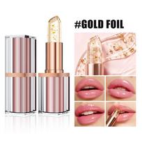 Keičiančio spalvos auksinės folijos lūpų dažai, drėkinantis želė lūpų balzamas, ilgai išliekantys drėkinantys tonuoti lūpų dažai natūraliems tonuotiems lūpų dažams, blizgus skaidrus balzamas beige